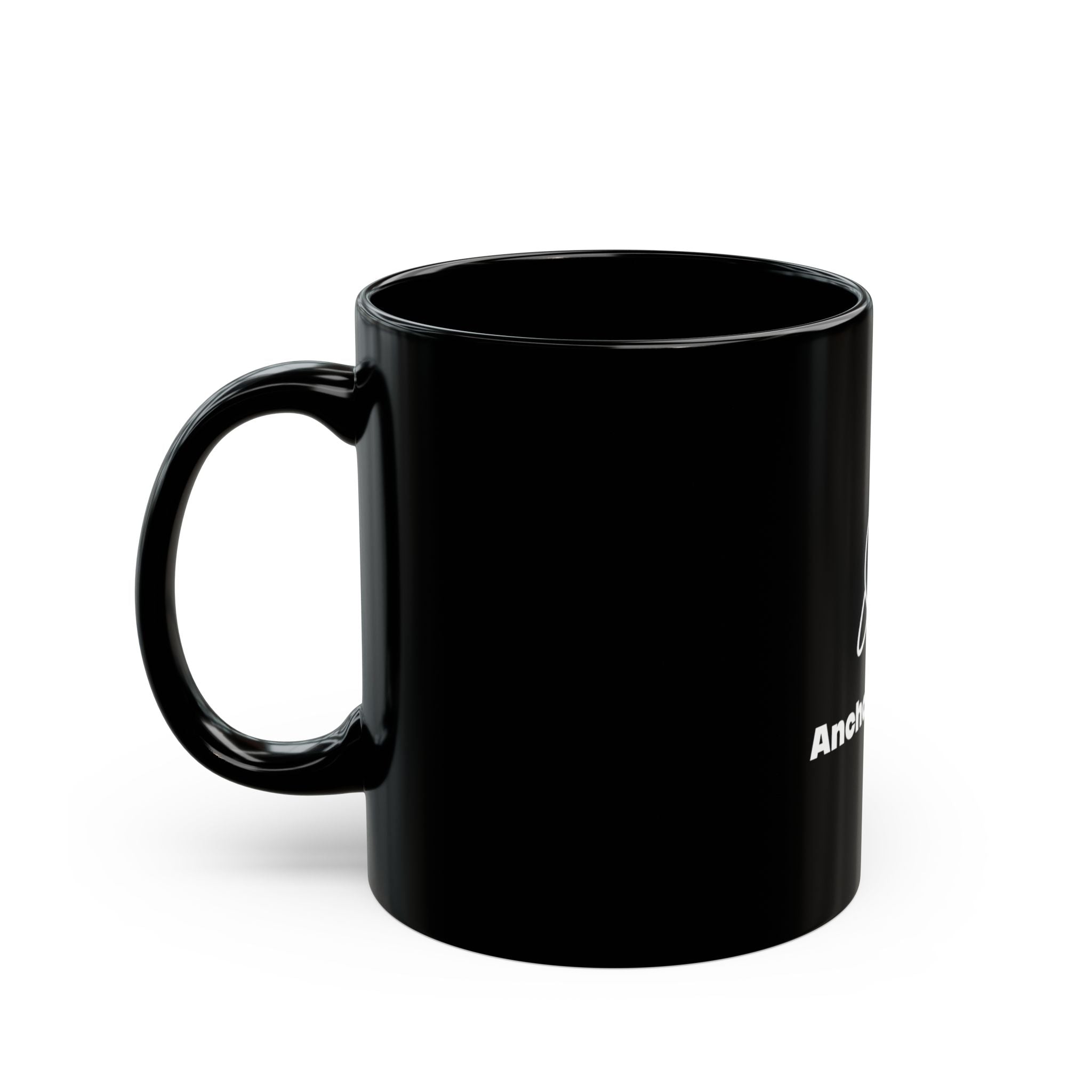 Anchor In Orbit Black Coffee Mug — Space Logo 11oz/15oz
