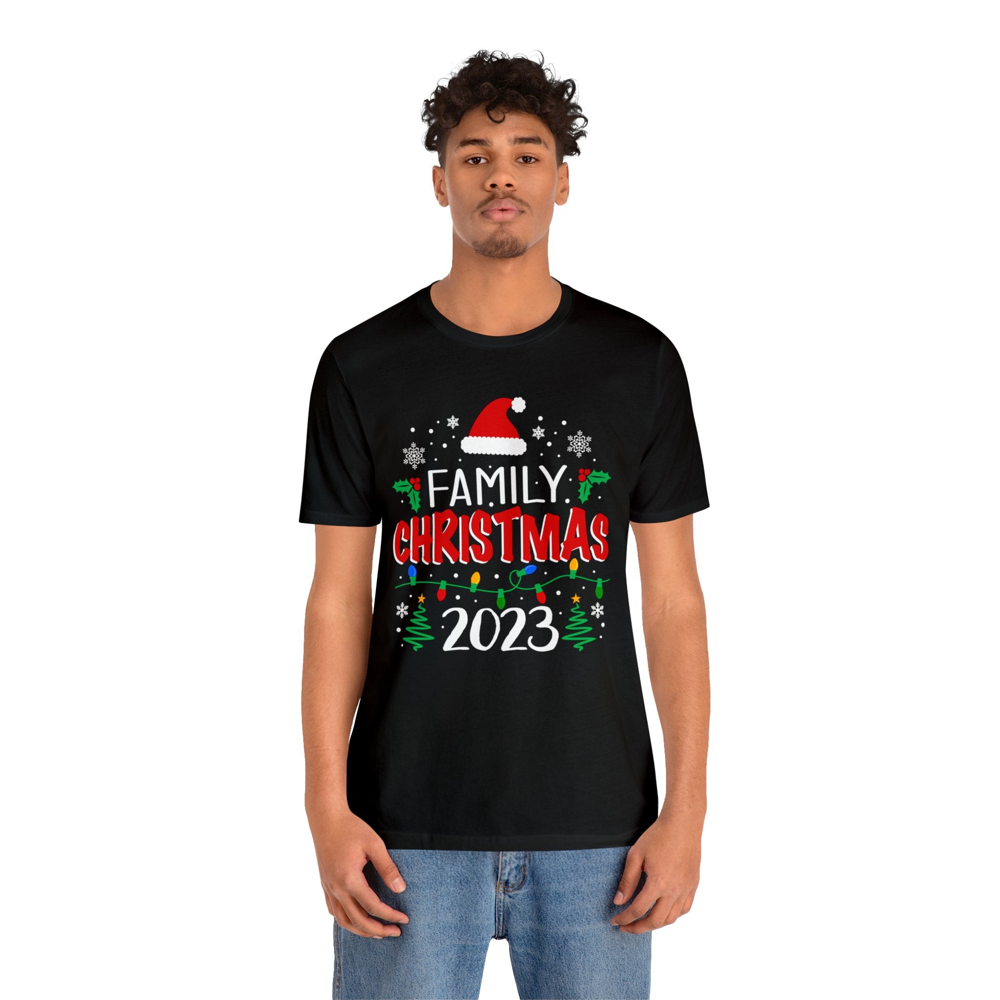 Family Christmas 2023 Bella Canvas Unisex Jersey Short Sleeve Tee