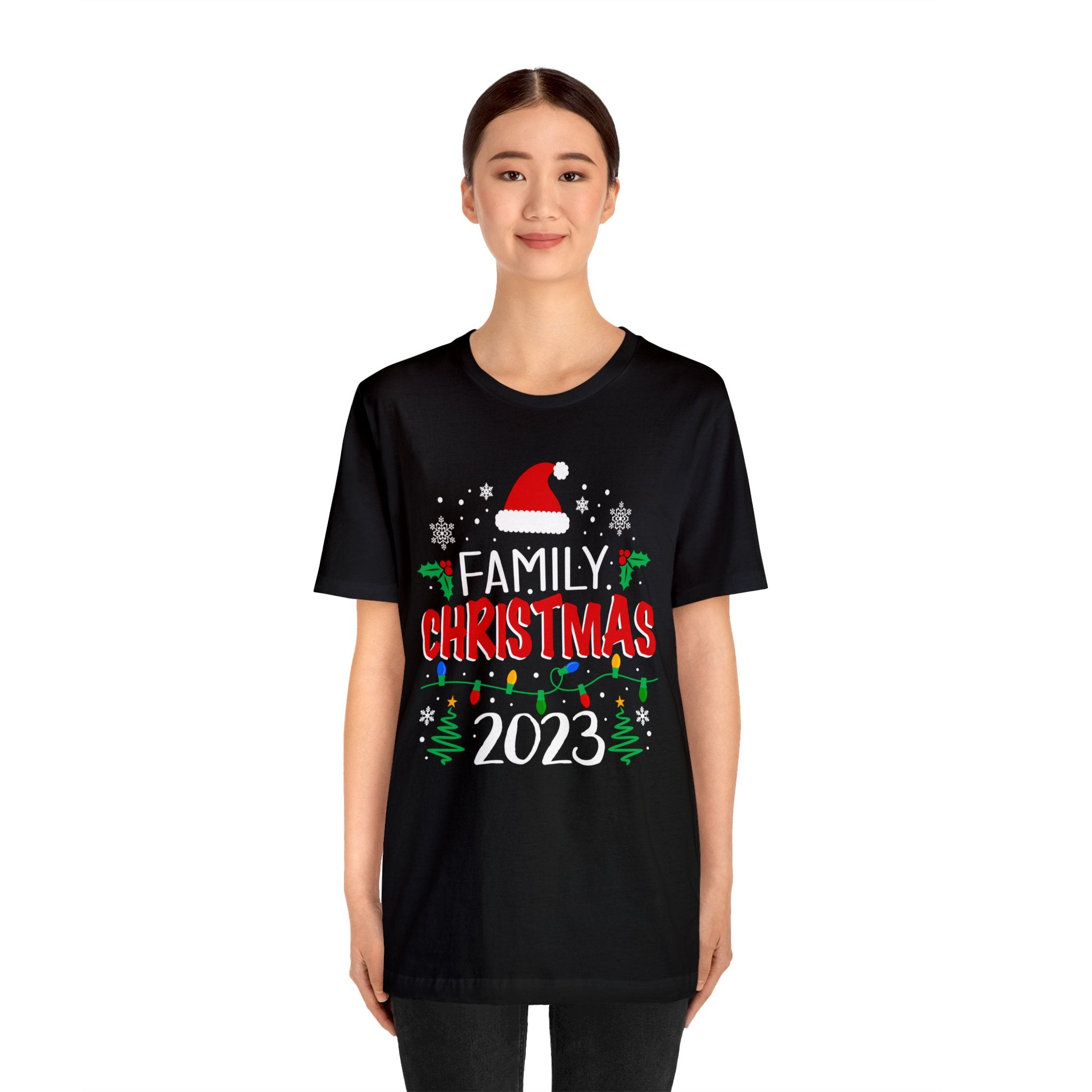 Family Christmas 2023 Bella Canvas Unisex Jersey Short Sleeve Tee