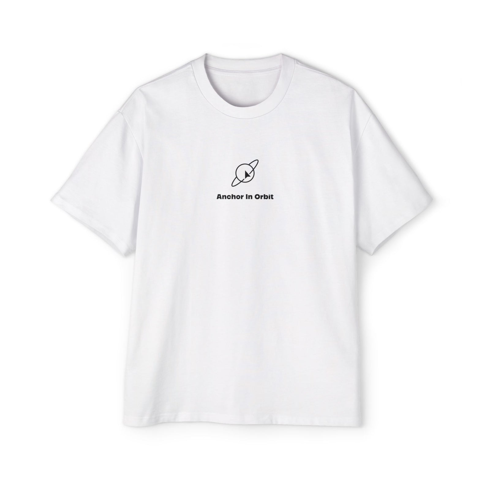 Minimalist 'Sanctuary in Orbit' Oversized Tee — Men's Space Graphic Shirt