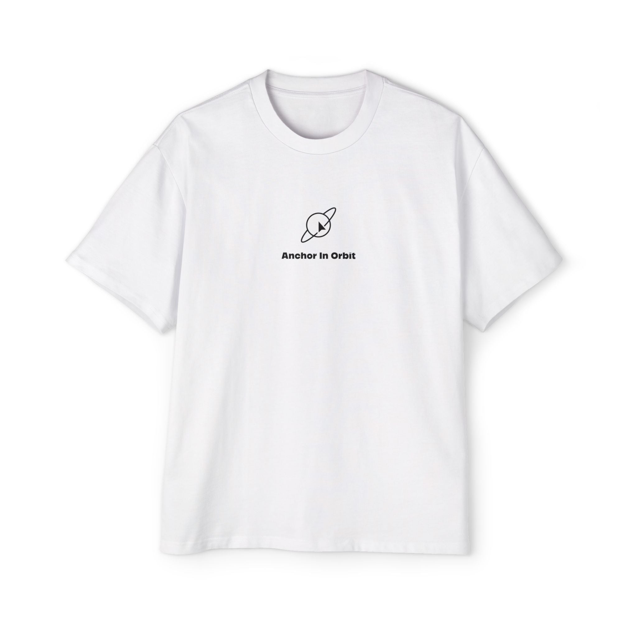 Minimalist 'Sanctuary in Orbit' Oversized Tee — Men's Space Graphic Shirt