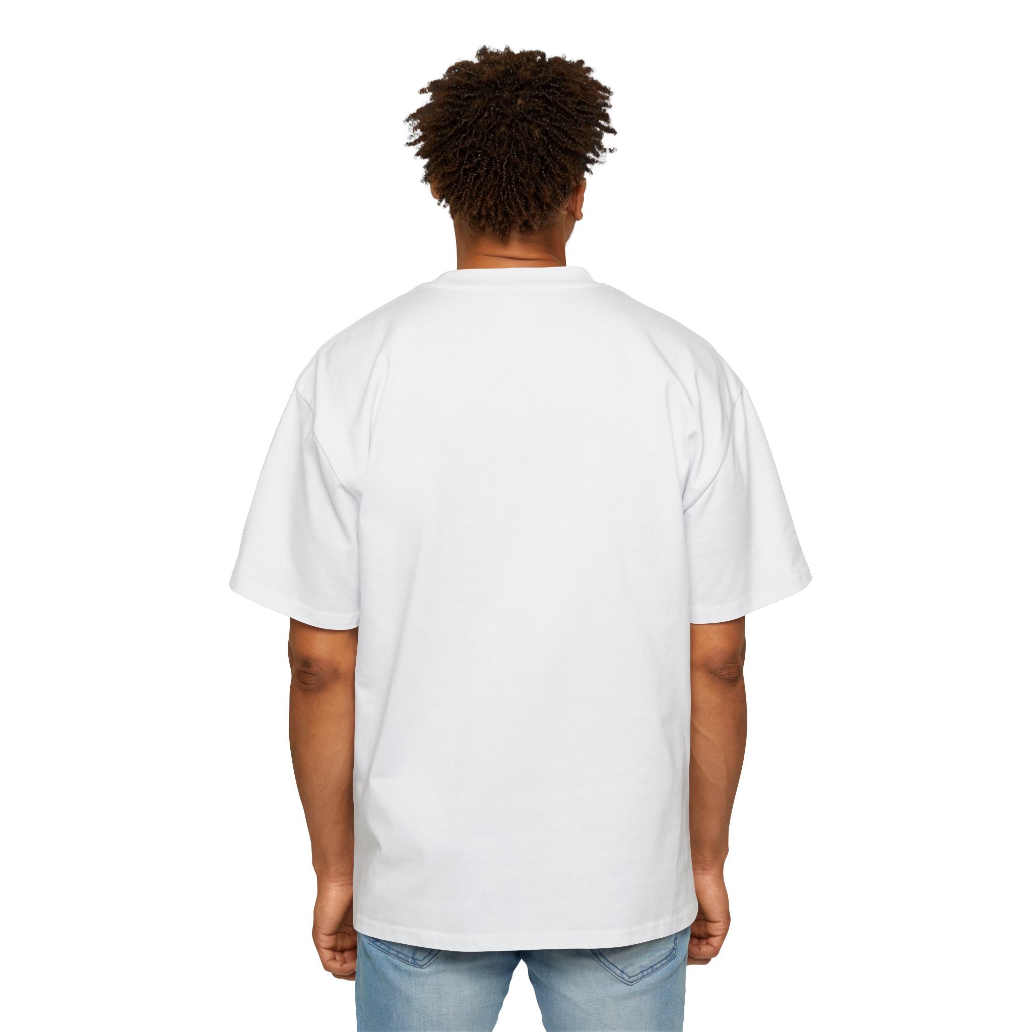 Minimalist 'Sanctuary in Orbit' Oversized Tee — Men's Space Graphic Shirt