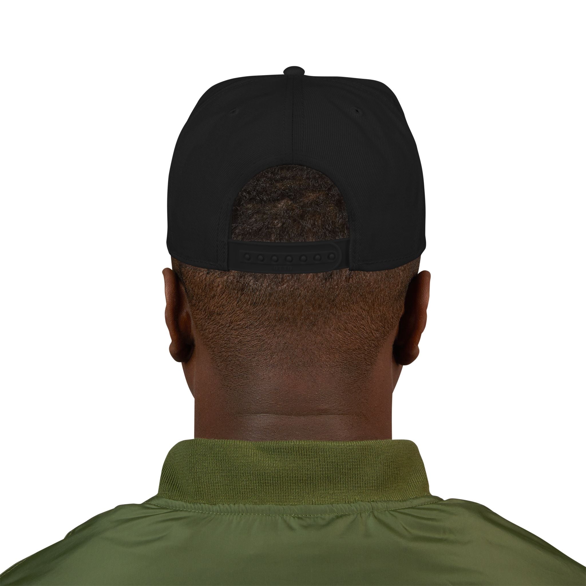 Orbit Embroidered Snapback Hat — Minimal Planet Logo & '8-bit' Side Text