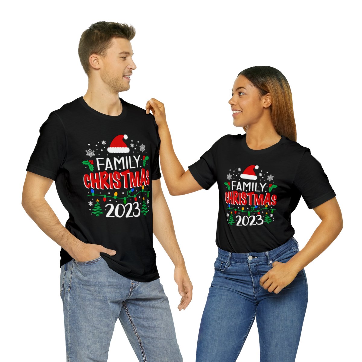 Family Christmas 2023 Bella Canvas Unisex Jersey Short Sleeve Tee