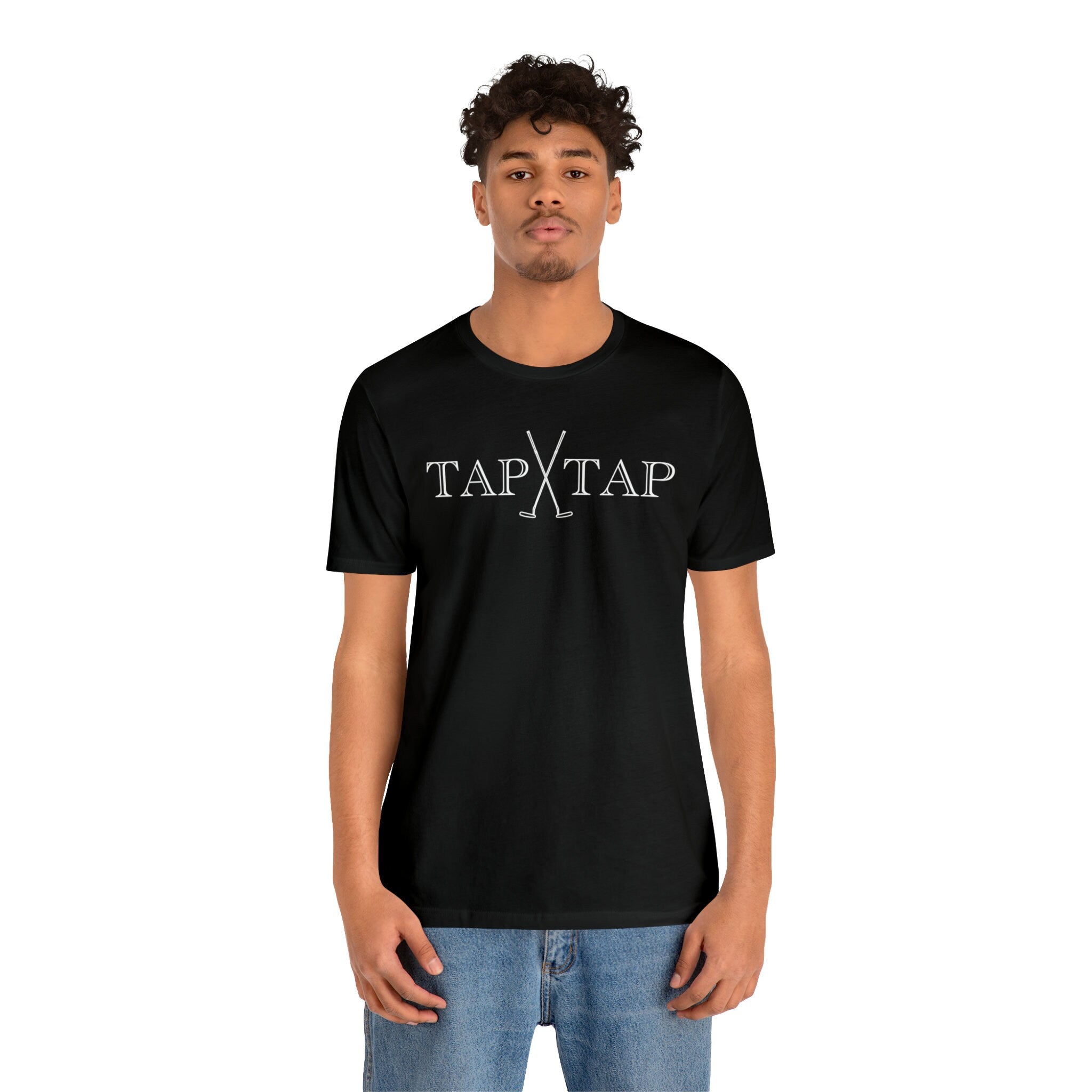 Tap Tap Putt Golf Shirt Unisex Jersey Short Sleeve Tee Black