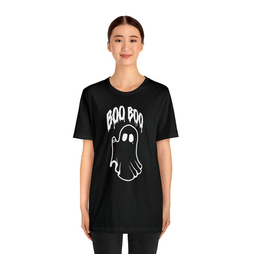 Boo Boo Halloween Ghost Unisex Jersey Short Sleeve Tee Black