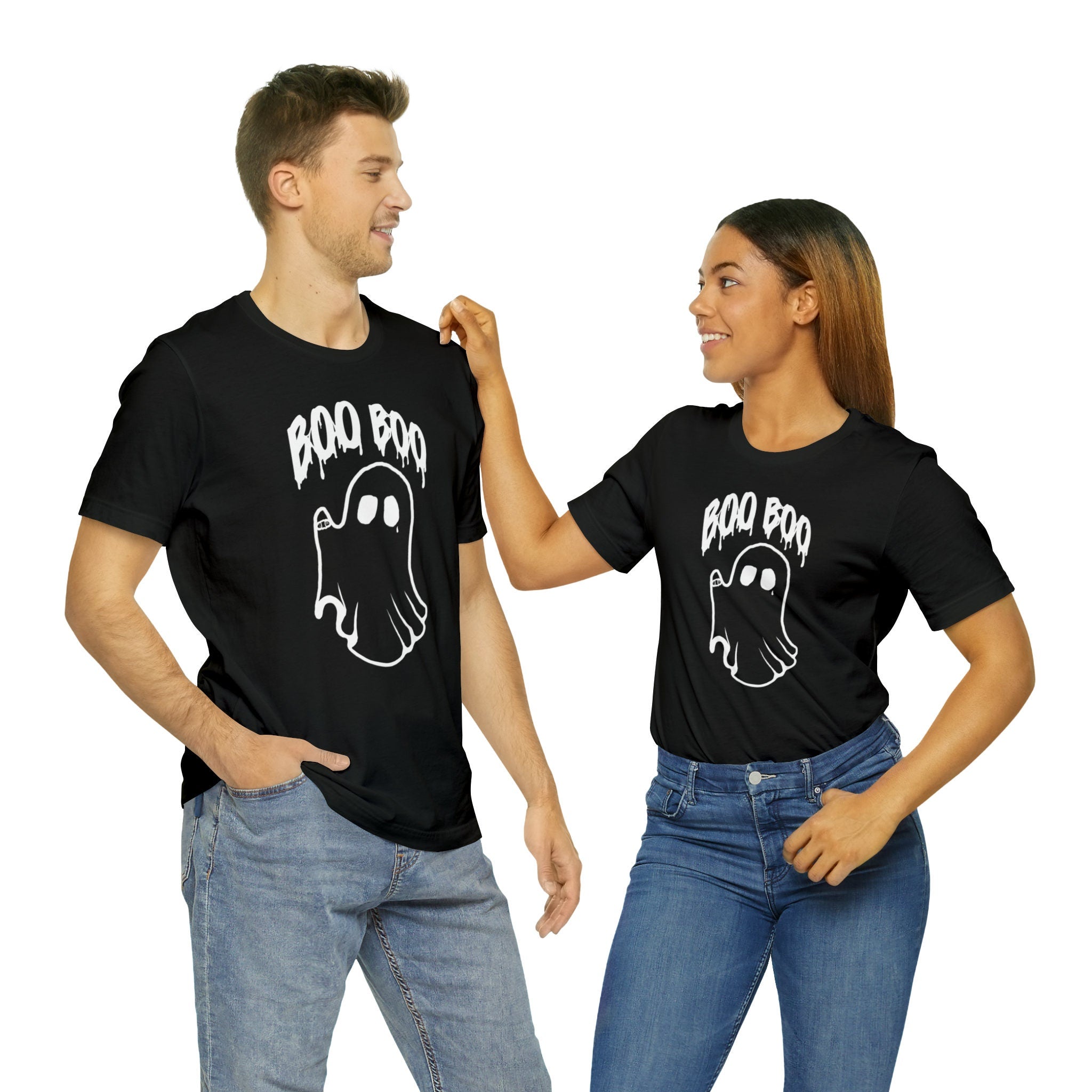 Boo Boo Halloween Ghost Unisex Jersey Short Sleeve Tee Black