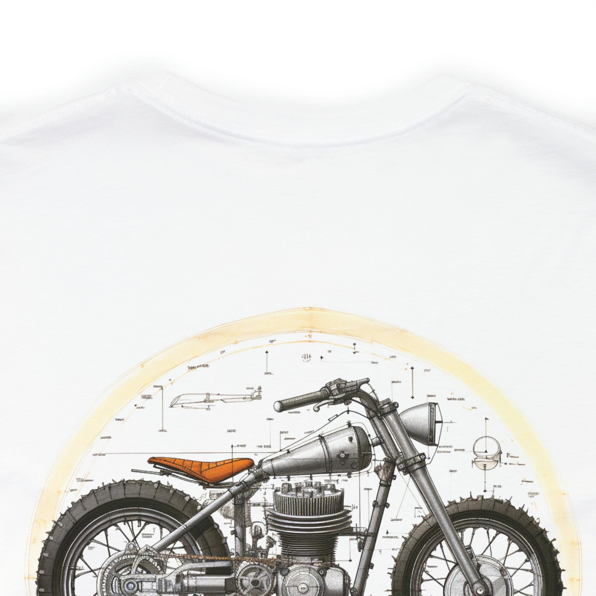 Vintage Motorcycle Scrambler Unisex Jersey White Short Sleeve Tee